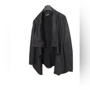 The Kooples Sport Black Draped Jacket Size S